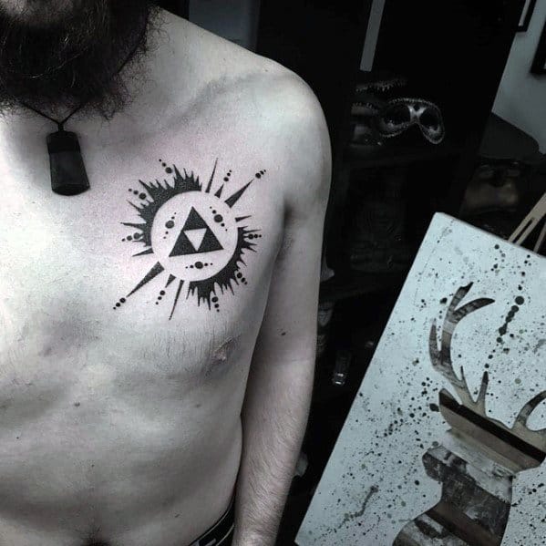 Legend Of Zelda Logo Guys Simple Chest Tattoo Designs