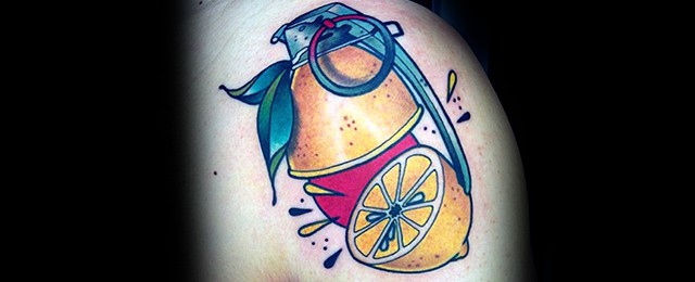 Lemon Tattoo Designs For Men