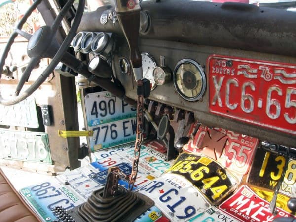 License Plate Flooring Rat Rod Interiors