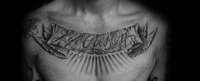 Life Goes On Tattoo Designs For Men