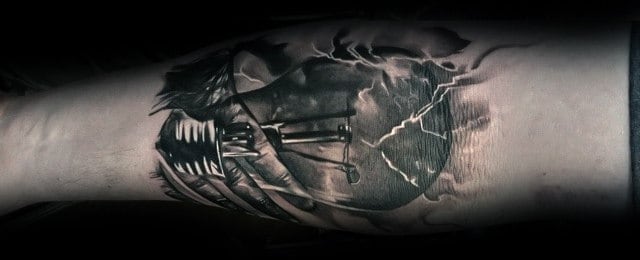Light Bulb Tattoo Designs For Men