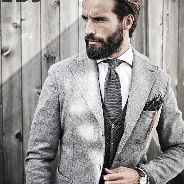 Light Grey Suit Modern Professional Beard Style Ideas For Guys