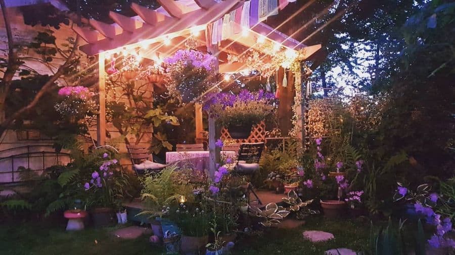 beautiful wood gazebo outdoor furniture hanging lights