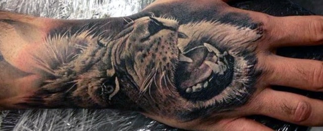 Lion Hand Tattoo Designs For Men