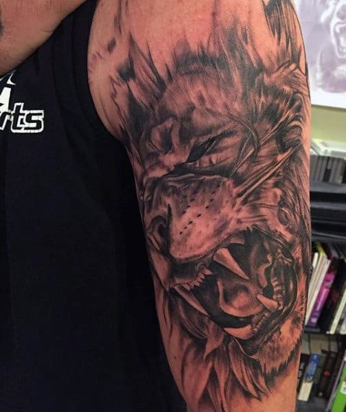 Lion Tattoo For Men On Arm