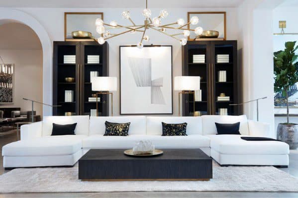 Living Room Gold Chandelier Lighting Ideas