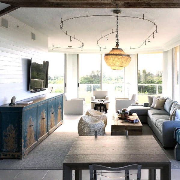 Living Room Interior Ideas Curved Track Lighting