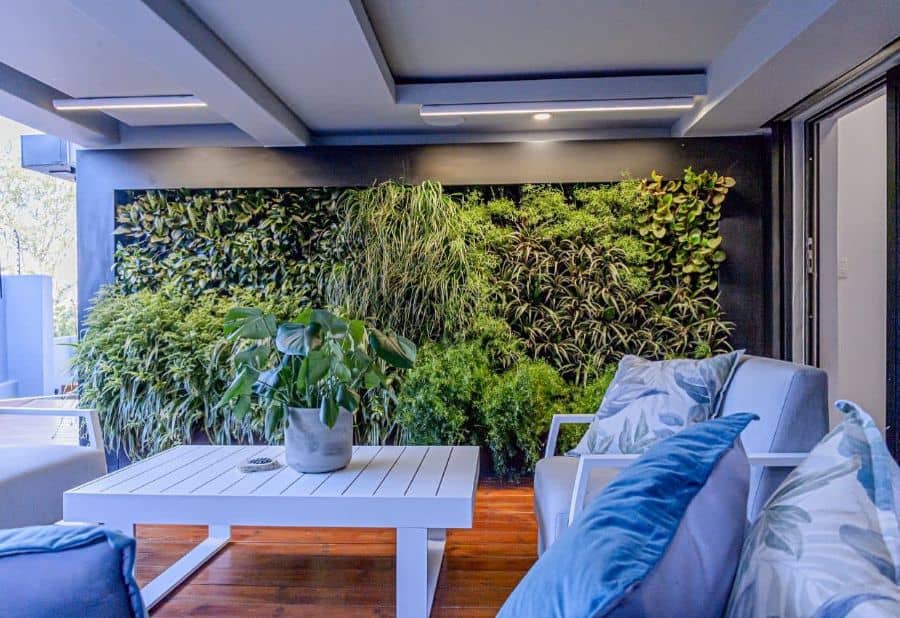living wall vertical garden backyard patio
