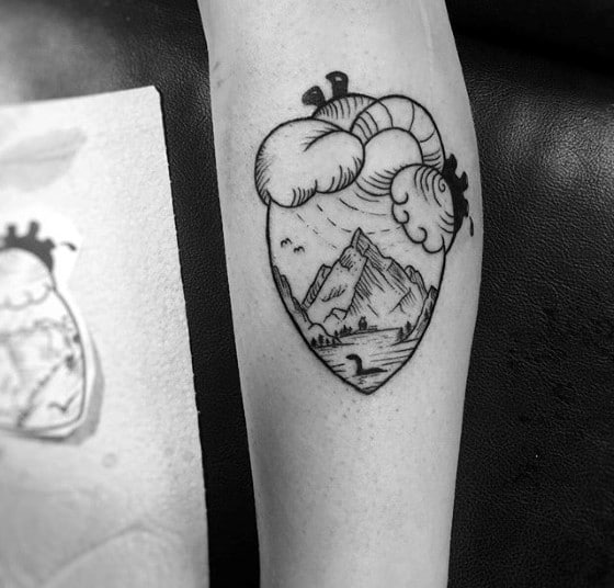 Loch Ness Monster Mens Tattoo Ideas