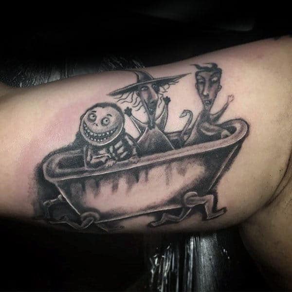Lock Shock And Barrel In Bathtub Mens Night Before Christmas Bicp Tattoos