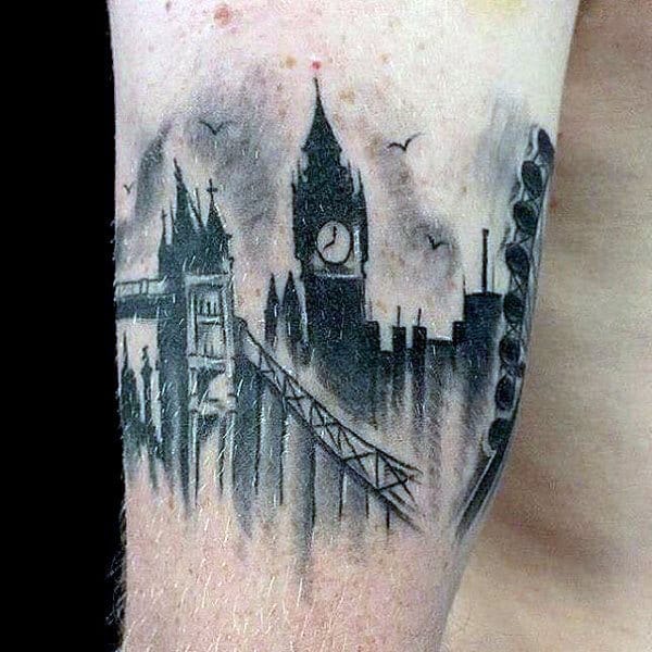 London City Skyline Getlemens Tattoo Armbands