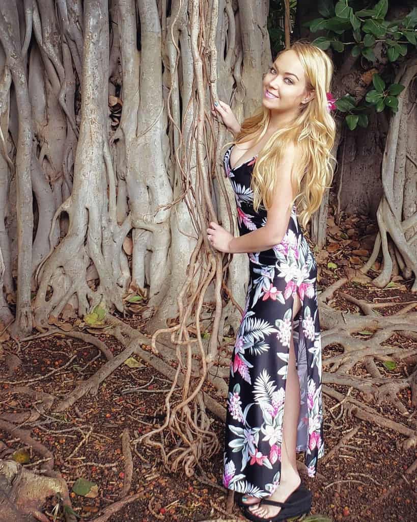 Long Floral Print Dress Outfit