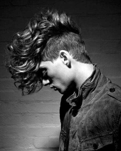 Long Length Curly Fade Haircut Undercut