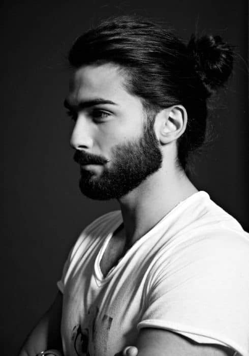 Long Length Man Bun Samurai Hairstyles