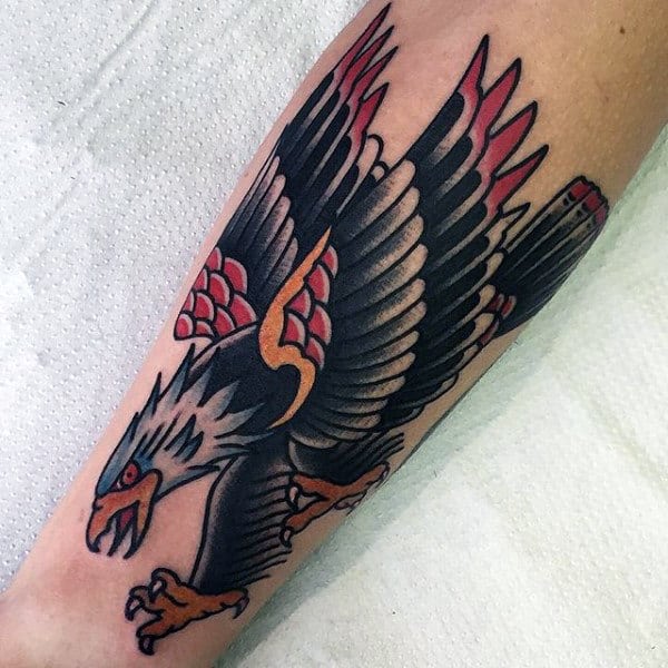 Lovely Bald Eagle Tattoo Male Forearms