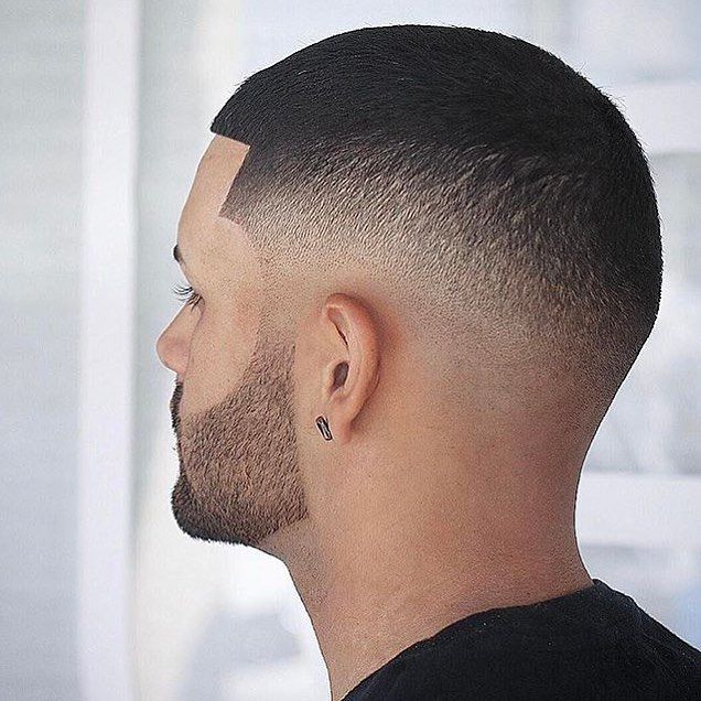 Hardly noticeable fade with medium length hair on top