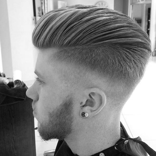 Low Fade Mens Pompadour Hair
