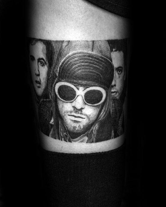 Lower Leg Band Nirvana Male Tattoos