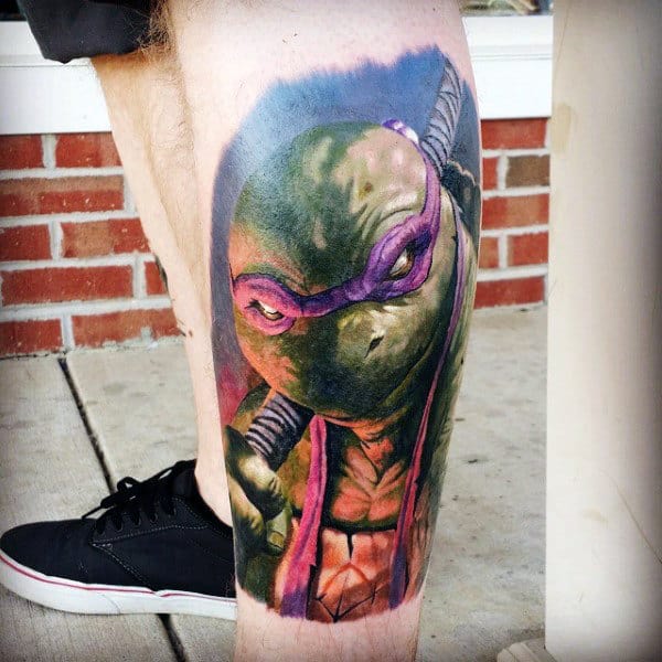 Lower Leg Guys Teenage Mutant Ninja Turtles Donatello Tattoo