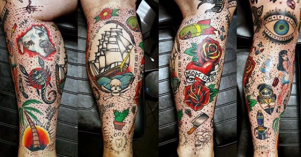 lower-leg-guys-traditional-sleeve-tattoos