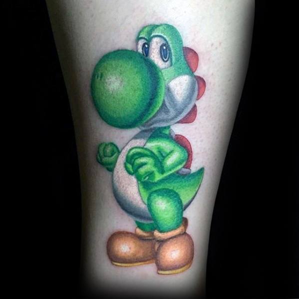 Lower Leg Incredible Yoshi Tattoos For Men