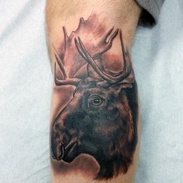 Lower Leg Male Moose Tattoo Ideas