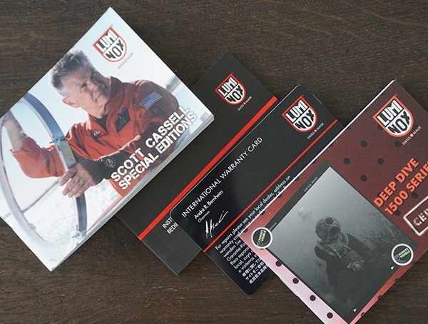 Luminox Scott Cassell Deep Dive Special Edition Included Watch Booklets