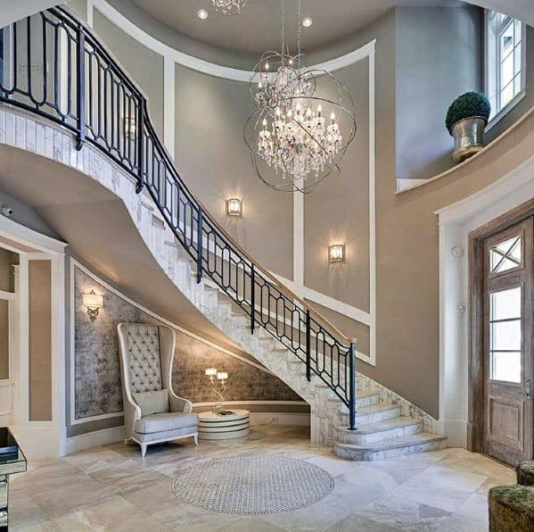luxury grand stair railing wrought iron