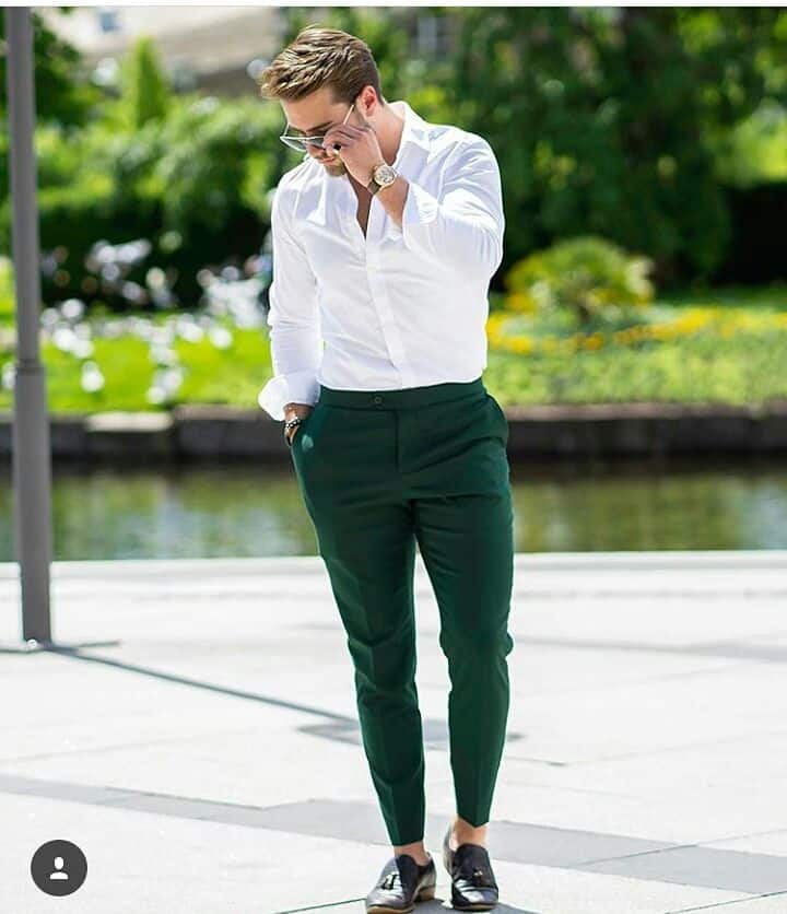 Luxury Green Pants Outfit