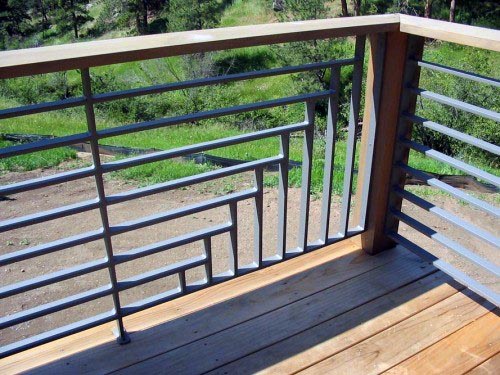 modern ornate metal railing