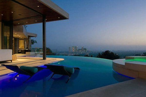 Luxury Multi Million Dollar Home Swimming Pools With Seating In Water