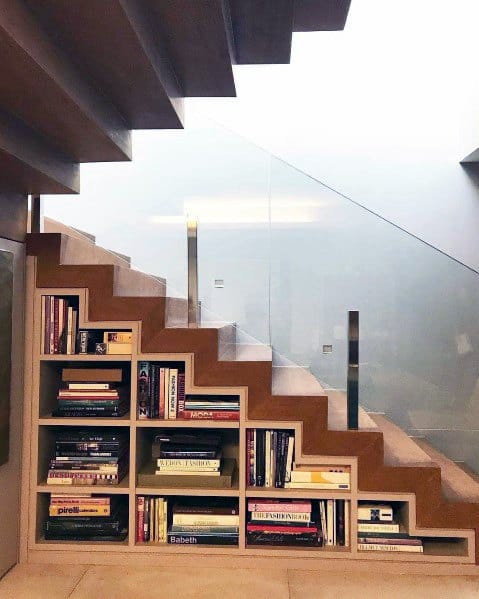 luxury under stairs ideas bookcase