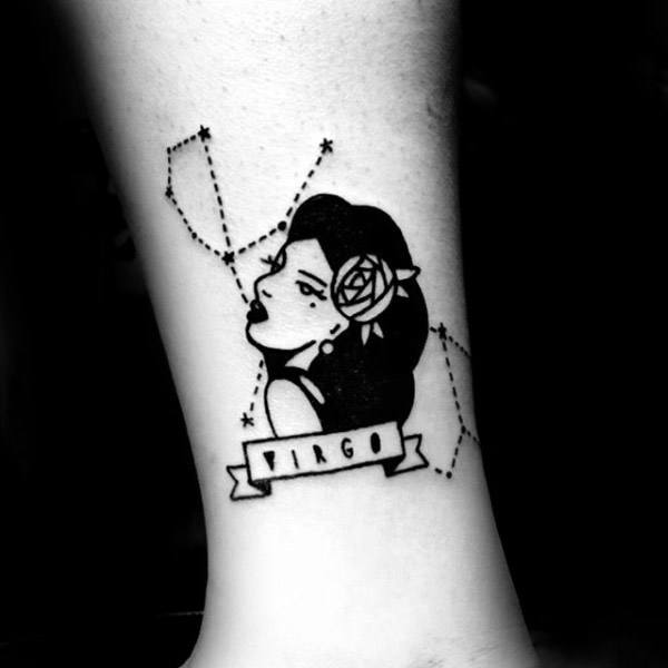 Madien Virgo Male Constellation Tattoos
