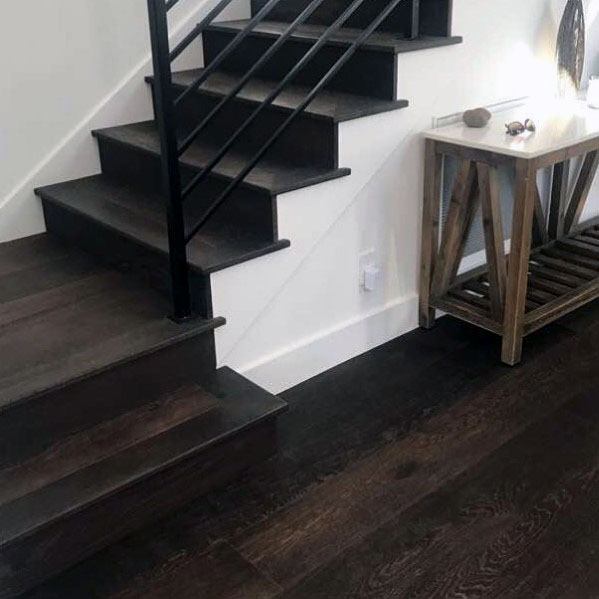 wooden bullnose staircase