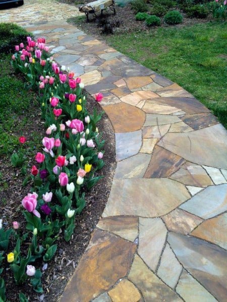 Magnificent Flagstone Walkway Design Ideas