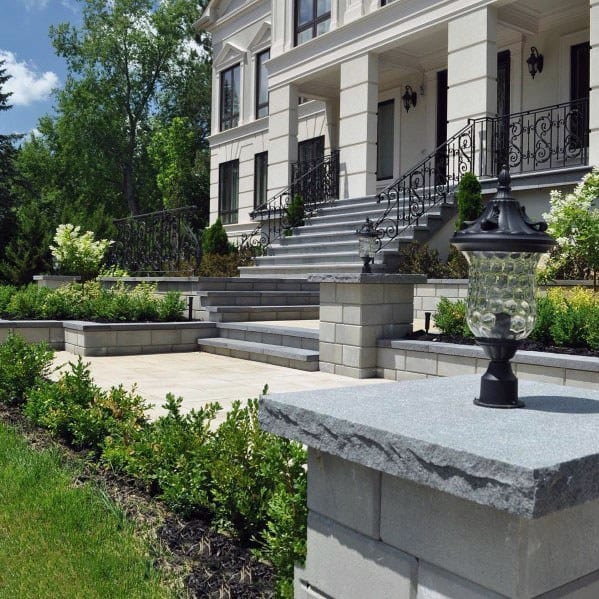 concrete retaining wall plant boxes