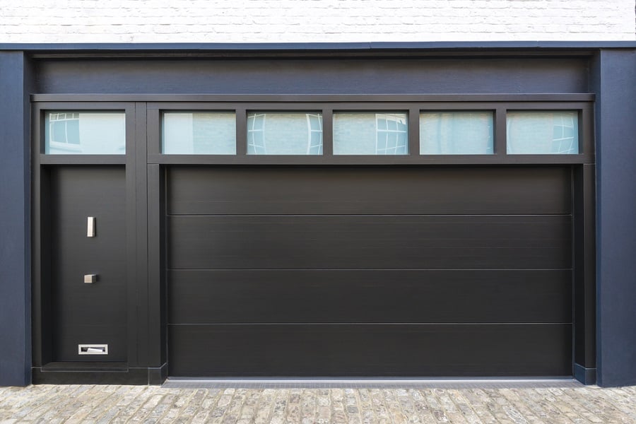 garage door with exit 
