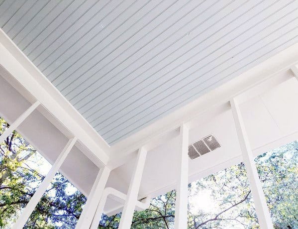 traditional blue porch ceiling