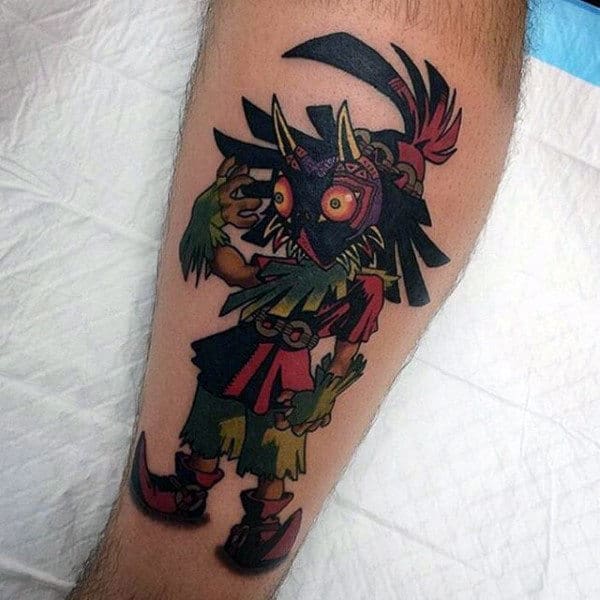 Majoras Mask Forearm Male Zelda Tattoo Design Ideas
