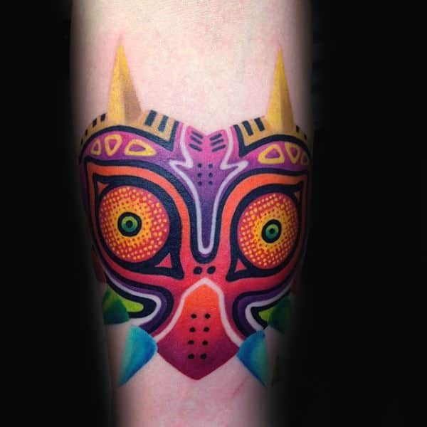 Majoras Mask Video Game Zelda Tattoos For Men