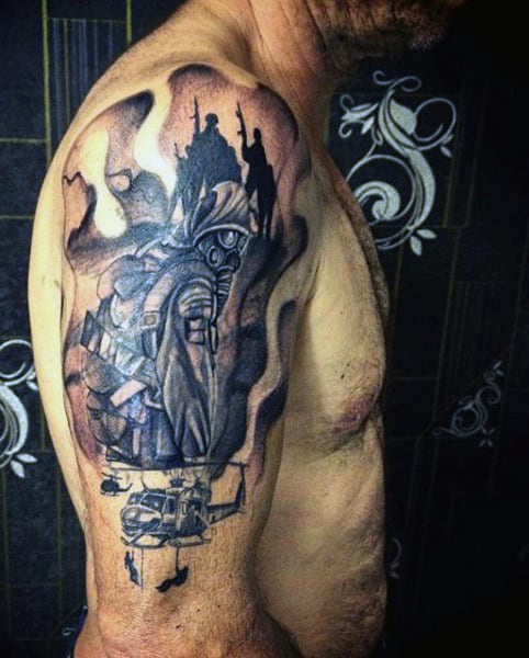 Male American Military Tattoos