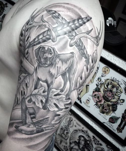 Male Archery Hunting Tattoos