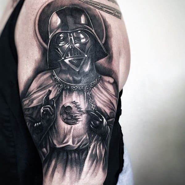Male Arms Fantastic Darth Vader Tattoo