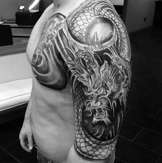 Male Arms Hairy Beast Manly Tattoo