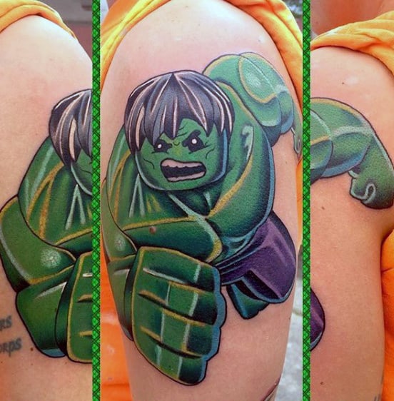 Male Arms Hulk Cartoon Tattoo