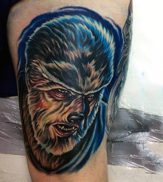 Male Arms Werewolf Haied Man Tatoo