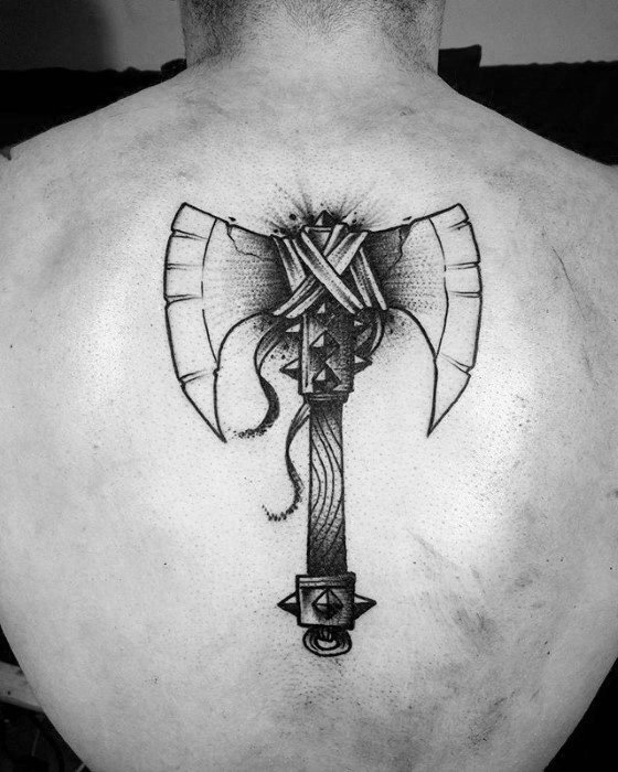 Male Axe Tattoo Ideas On Back