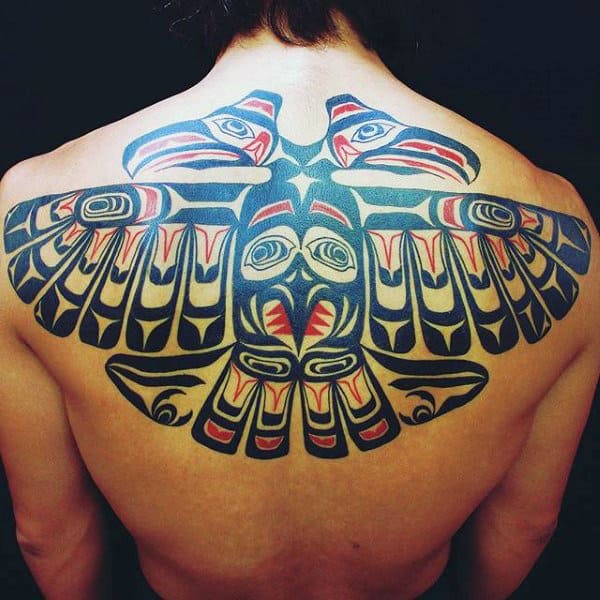 Male Back Magnificient Haida Tattoo