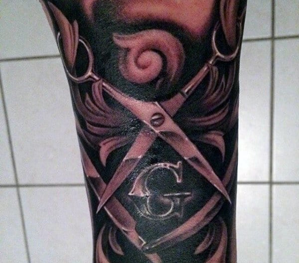 Male Barber Shop Tattoos