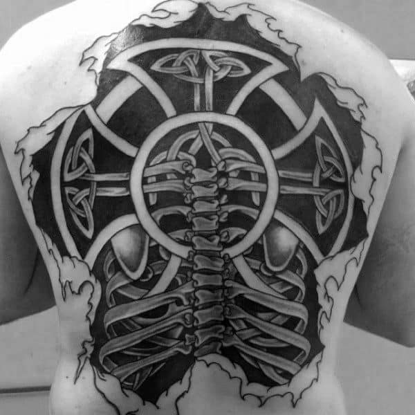 Male Celtic Cross Tattoo Designs 3d On Back